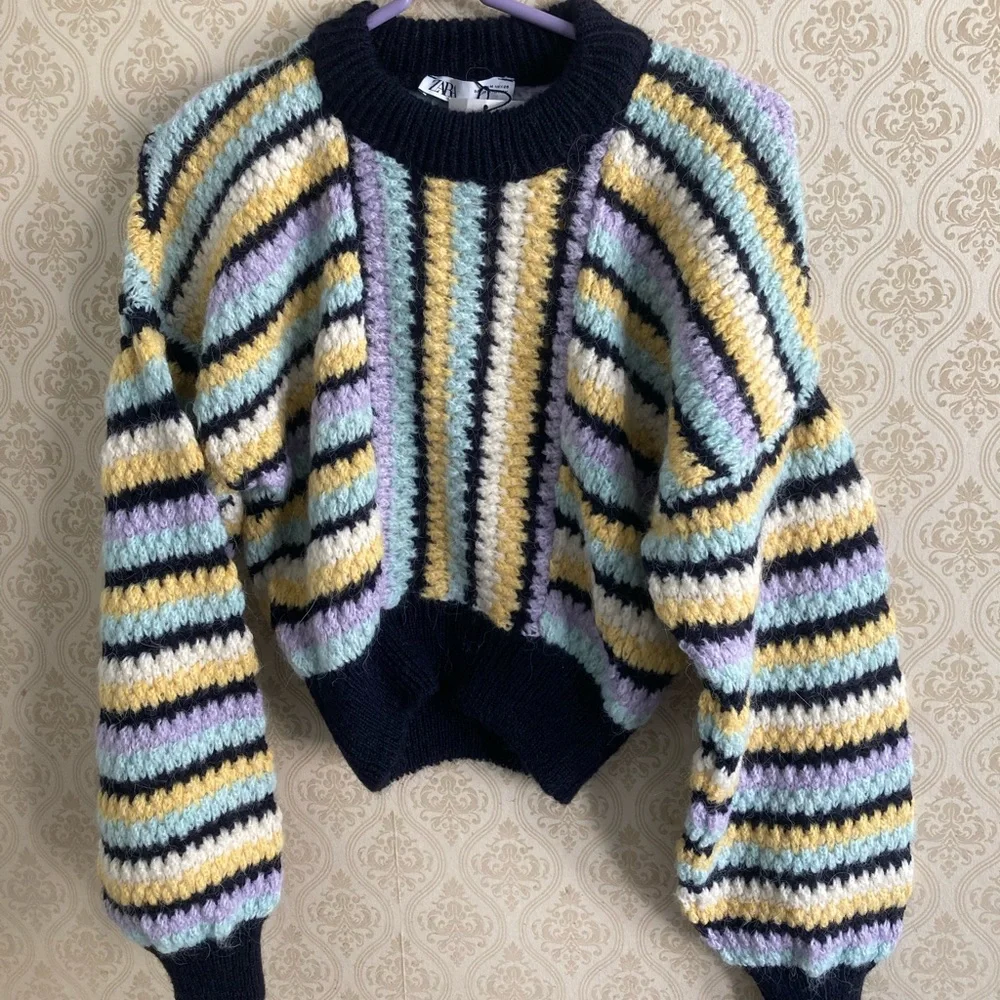 ZARA Striped Knit Sweater - Picture 3 of 6